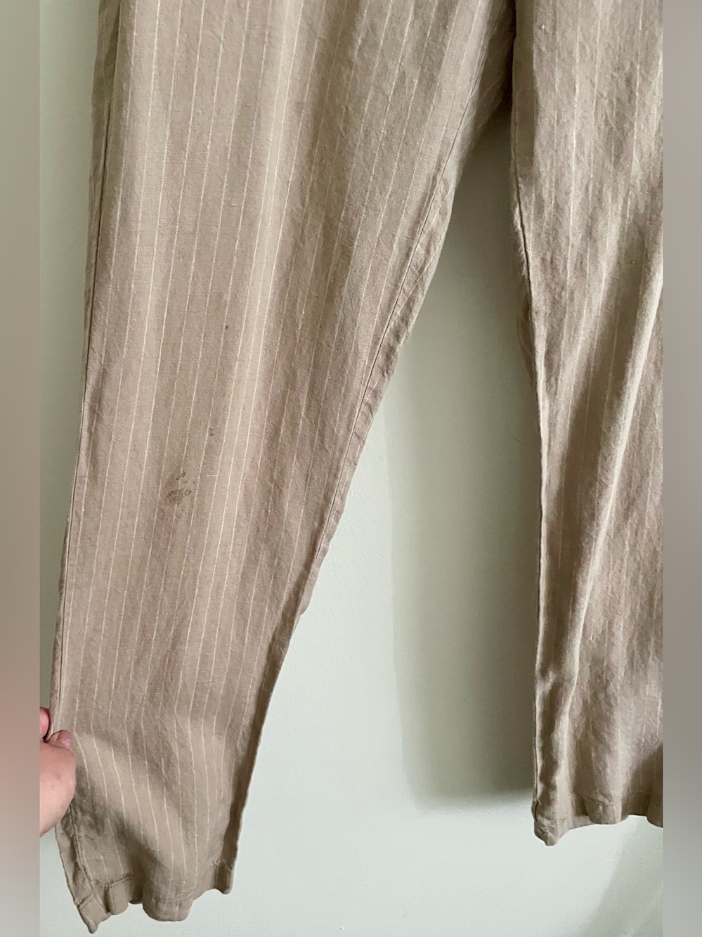 🦘Daniel Cremieux Men's Tan Pinstripe Pants 🦘 - Picture 3 of 8